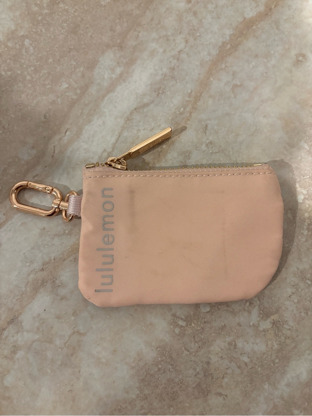 lululemon athletica Pink Key & Card Pouch with Gold Clip